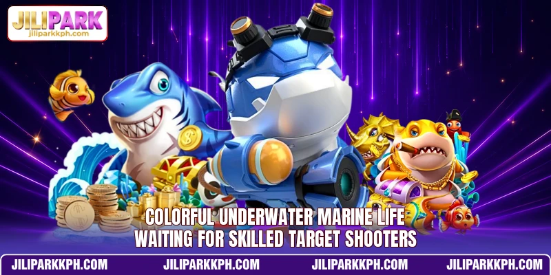 Colorful underwater marine life waiting for skilled target shooters
