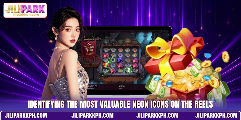 Identifying the most valuable neon icons on the reels