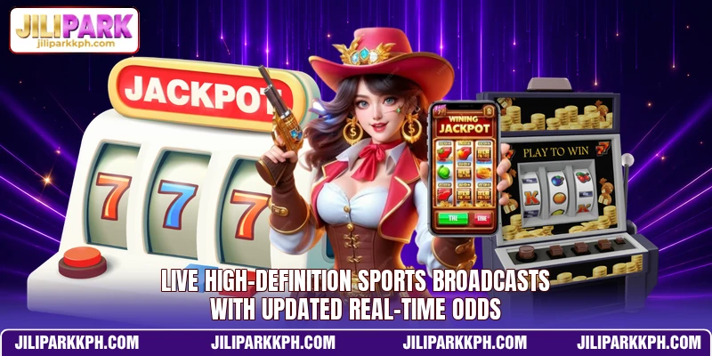 Live high-definition sports broadcasts with updated real-time odds