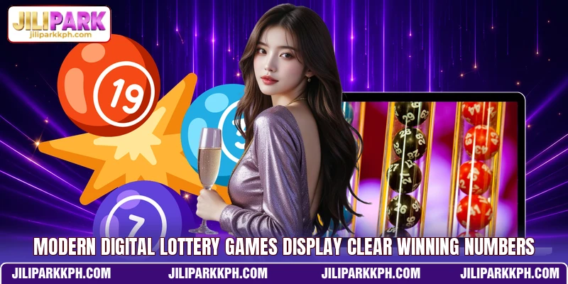 Modern digital lottery games display clear winning numbers