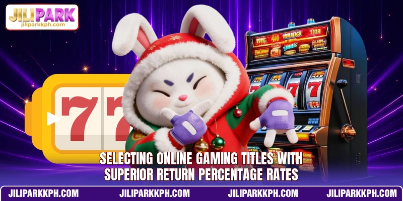 Selecting online gaming titles with superior return percentage rates