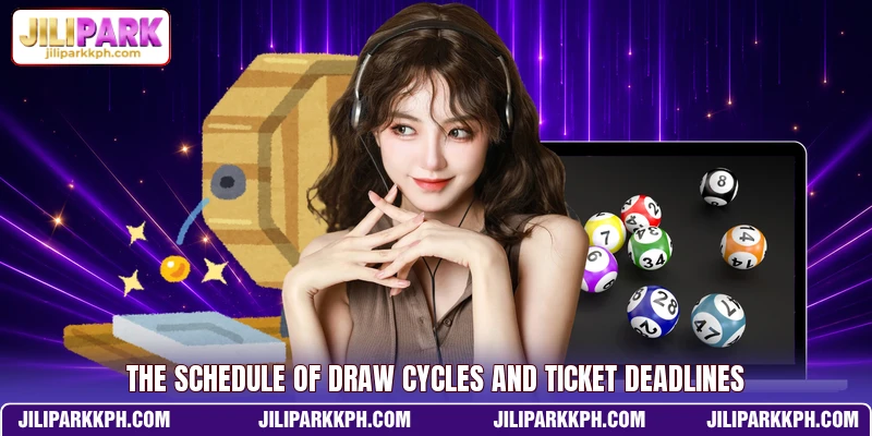 The schedule of draw cycles and ticket deadlines
