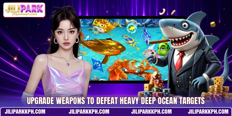 Upgrade weapons to defeat heavy deep ocean targets